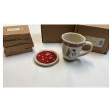 Longaberger pottery (2) holiday mug 30971and (5)