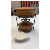 Longaberger wrought iron corner, stand with