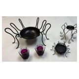 Metal spider collection (5) piece