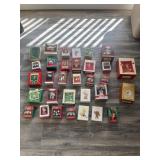 Empty Hallmark Christmas ornament boxes