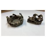 Tibetan silver horse bowl and Tibetan silver