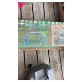 Blue picnic table