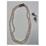 24 inch double strand freshwater pearls with