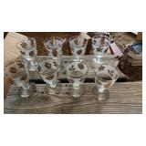 Gold rim glass set, cookware, home decor