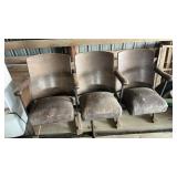 Antique theater, chairs, and water cooler