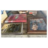 Wall hangings, including oil on canvas, Pabst