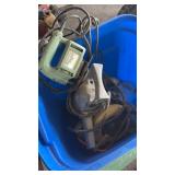 Several old power tools, scroll saw,   weed