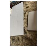 Two fiberglass folding tables 4 foot long and the