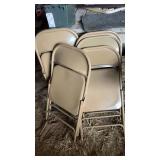Six folding chairs
