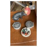 Assortment of coin, banks, and collection of