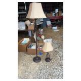 Matching lamps, one 5 feet tall the other one 2