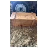 Wooden trunk 30 inches long 14 1/2 inches wide in