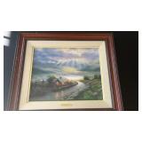 Emerald Isle Cottage by Thomas Kinkade framed.