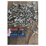 1/4 and 3/8 drive sockets, wrenches