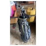 Golf bag with killer striker two irons and a