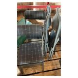5 fabric padded folding chairs