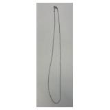 16 inch, 14 karat fine white gold chain 1.1 GR