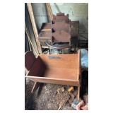 Baby cradle, magazine, rack, and half round table