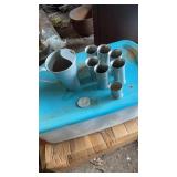 Aluminum water set and collapsible cup