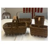 Vintage Longaberger Baskets Dark Stain includes