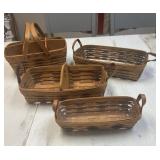 Vintage Longaberger Green Stripe Cracker basket 93