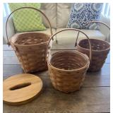 Vintage Longaberger Round Berry Baskets (2)