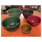 "Real Home" Stoneware Bowl Set of Five