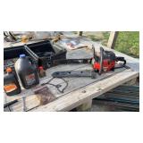 Craftsman chainsaw with case, bar, oil, chains,