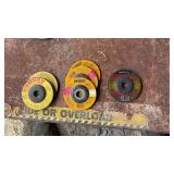 (6) metal cutting blades/disc 4 1/2 x 1/8 some