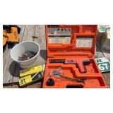 Ramset cobra gun and several loads and fasteners