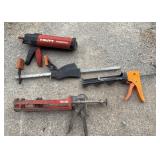 Caulk  guns and bar clamp