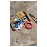 Assorted tools, including new saw blades, Kreg