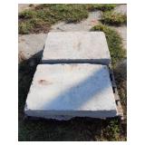 (3) sets of two concrete blocks. (1) 40 x 21 ;