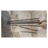 Assorted rebar, five of them are approximately 6