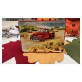 Fall Decor Lot includes lighted jack-oï¿½-lantern,