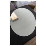 Large Oval Mirror with beveled edges, heavy,