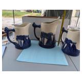 3 pitchers "Sleepy Eye" stoneware collection