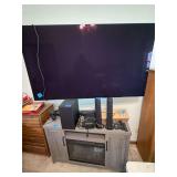 Entertainment Center, Electric Fireplace, TV, Sound Bar