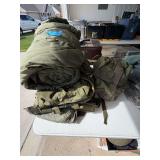 Army Backpack, Sleeping Bag