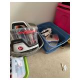 (2) Totes Small Kitchen Appliances, Rug Cleaner