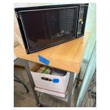Microwave- Cart & Contents