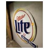 Miller Lite Aluminum Sign - 50†Inches Miller Lite Aluminum Sign - 50†Inches