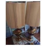 2 BRASS LAMPS - 42 IN. H.