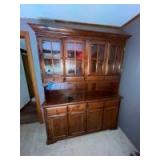 Wooden Display Hutch - 63" x 18" x 80" - Contents NOT Included - MUST BRING PROPER TOOLS & MANPOWER ON REMOVAL DATE Wooden Display Hutch - 63" x 18" x 80" - Contents NOT Included - MUST BRING PROPER TOOLS & MANPOWER ON REMOVAL DATE