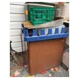 Mini fridge, cooler, paint misc. Mini fridge, cooler, paint misc.