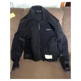 Field sheer motorcycle suit. Pants and jacket. Black jacket is size xl. Pants are size medium Field sheer motorcycle suit. Pants and jacket. Black jacket is size xl. Pants are size medium