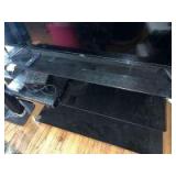 Black multilevel TV stand Black multilevel TV stand