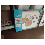 Black Frame. Dream Street Letter Board. 2 Hot Air Balloon Pictures. Large Elephant Picture