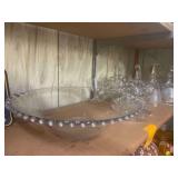 An Abundance of Glass 12'x3.5 Display Bowl, 6 Glass Bells