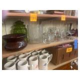 A Plethora of Glasses a 7' x 7.5' Ice Bucket with 2 Flower Pots